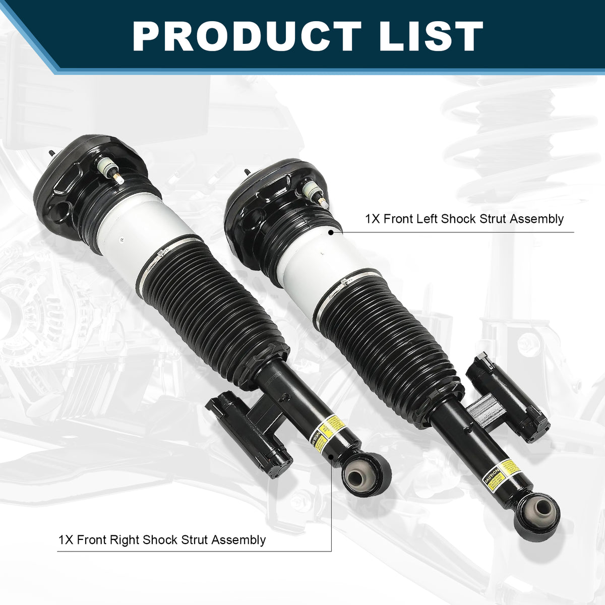 Pair Rear Air Suspension Shocks Struts For BMW 740i 750i 750Li G11 G12 2016-2022