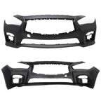 For 2014-2017 Infiniti Q50 Sport Front Bumper Cover/Bracket/Grille/Fog Light Kit