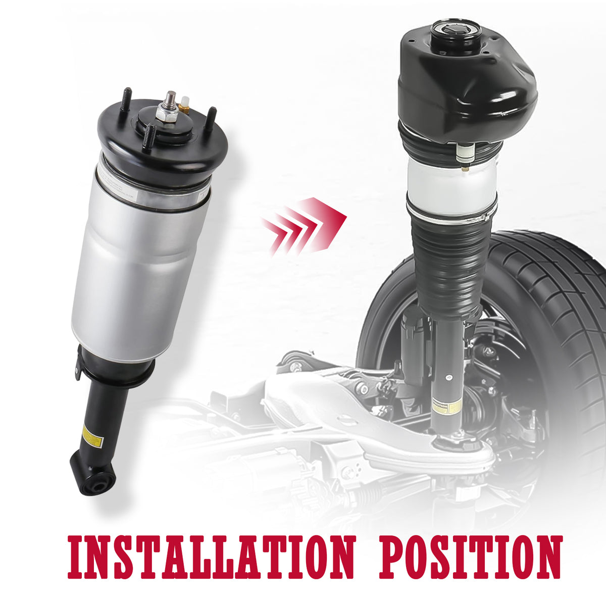 2x Front Air Suspension Struts For 05-14 Land Rover LR3 LR4 Range Rover Sport