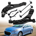 6X Front Lower Control Arms Tie Rods Sway Bars Fit Hyundai Sonata Kia Optima