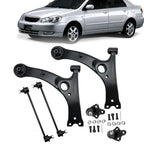 6pc Front Lower Control Arms Ball Joints Sway Bar for 2003-2008 Toyota Corolla