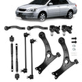 10Pcs Front Suspension Control Arm Tie Rod End Kit For 2003-2008 Toyota Corolla