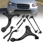 For 07-12 Hyundai Santa 8x Left Right Front Lower Control Arms Tie Rods K750205