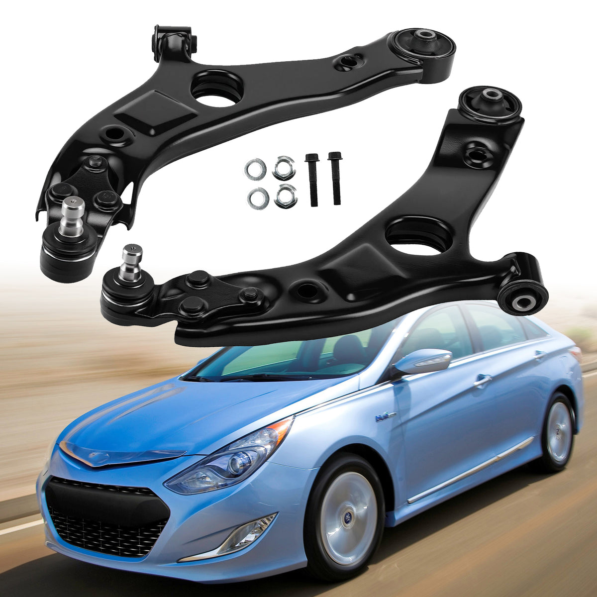 2Pcs Front Lower Control Arms Ball Joint For 2012-2014 Hyundai Sonata Kia Optima