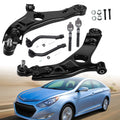 Front Lower Control Arms Tie Rods for 2012 2013 2014 Hyundai Sonata Kia Optima