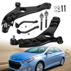 Front Lower Control Arms Tie Rods for 2012 2013 2014 Hyundai Sonata Kia Optima