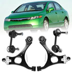 Set of 4 Front Lower Control Arm W/ball Joint Sway Bar For 2006-2011 Honda Civic