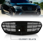Glossy Black Front Grille Fits For 2021 22-2025 Mercedes-Benz W223 S500 S580